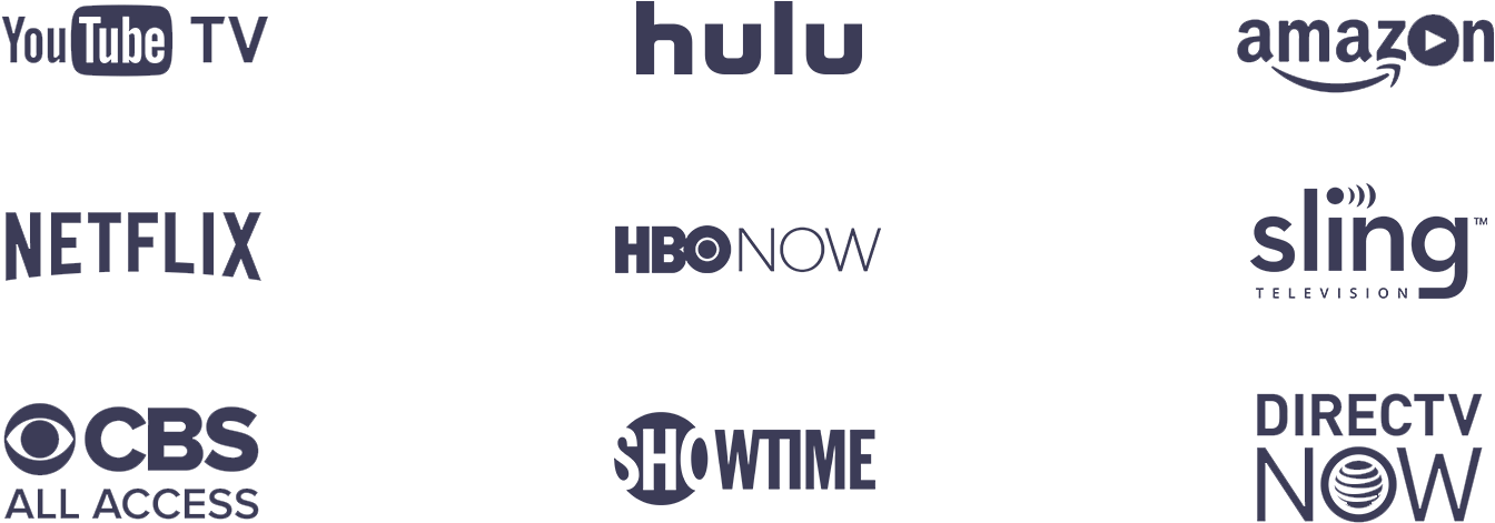Streaming company logos